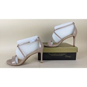 Thalia Sodi Darria Strappy Sandals Womens 9.5 M Nude Beige High Heels Shoes NWB